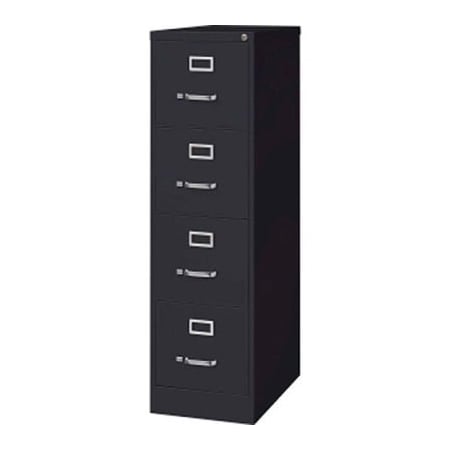 Sp Richards Lorell 4-Drawer Heavy Duty Vertical File Cabinet, 15"W x 25"D x 52"H, Black LLR60650